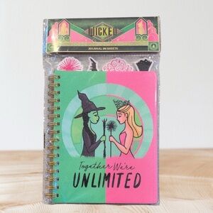 Wicked Together We’re Unlimited Journal 
96 page lined, tabbed pages.
New